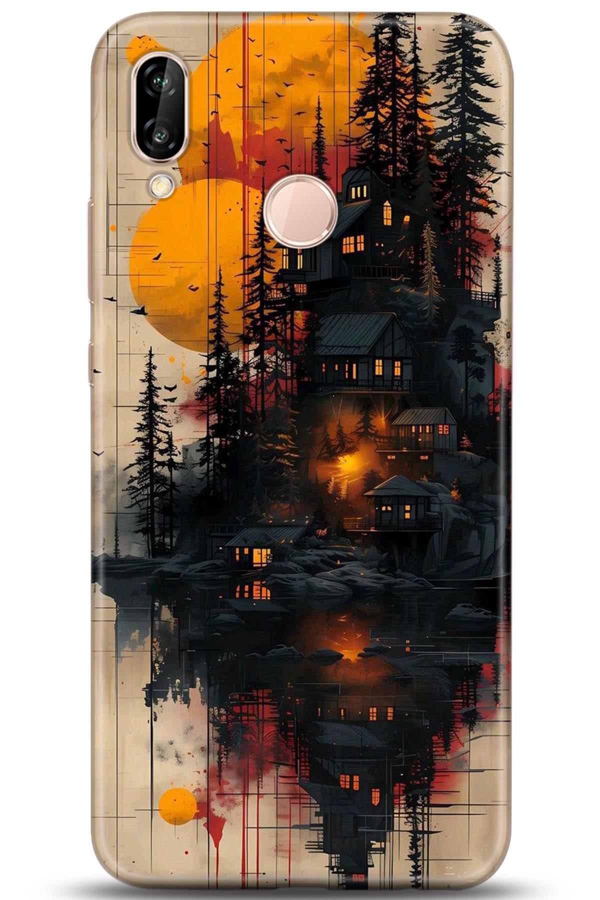 Huawei P20 Lite Uyumlu Kılıf HD Baskılı Kılıf - Followed Institution 5292