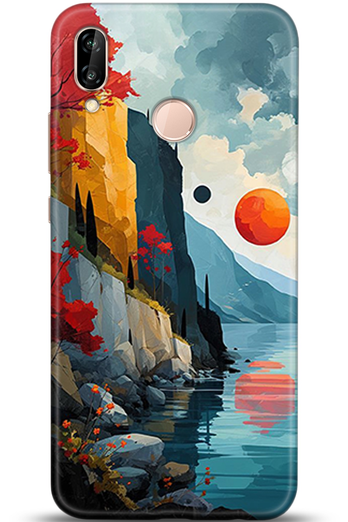 Huawei P20 Lite Uyumlu Kılıf HD Baskılı Kılıf - Followed Institution 5368