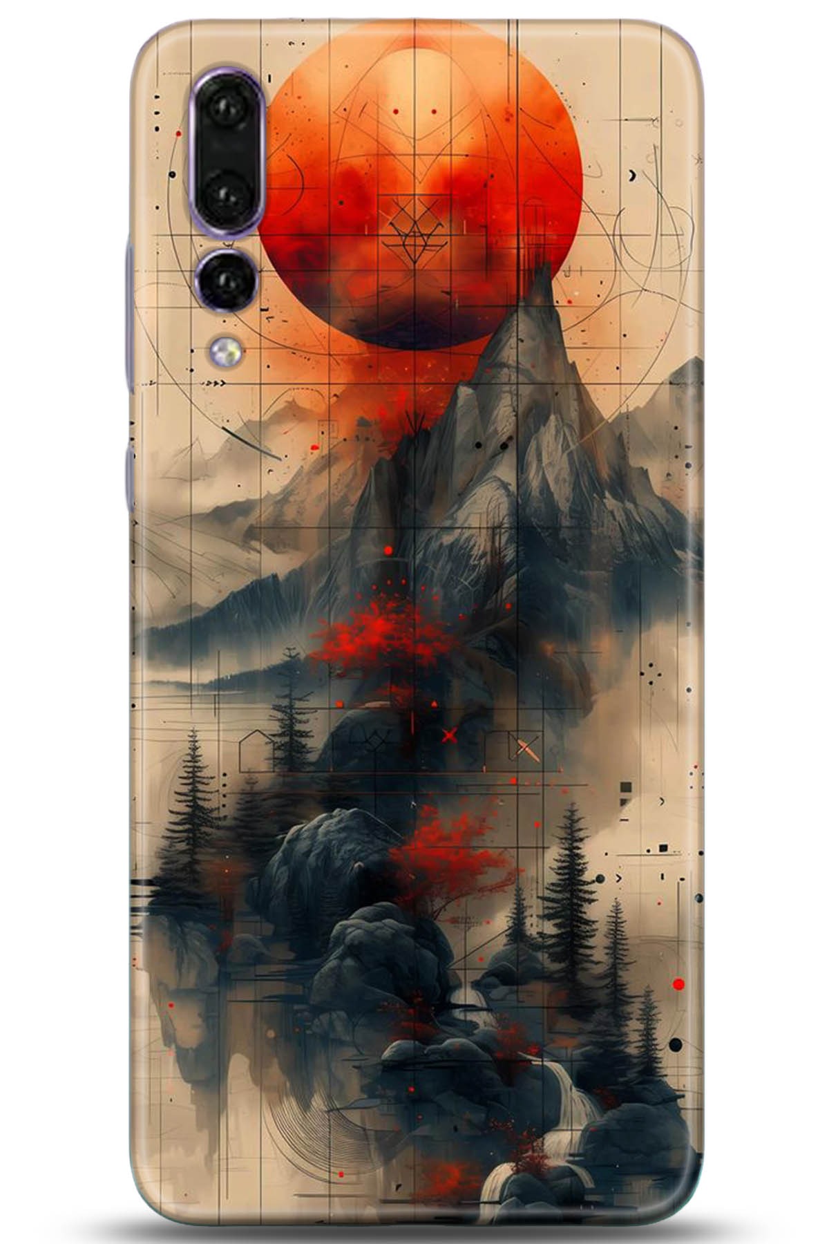 Huawei P20 Pro Uyumlu Kılıf HD Baskılı Kılıf - Followed Institution 5244