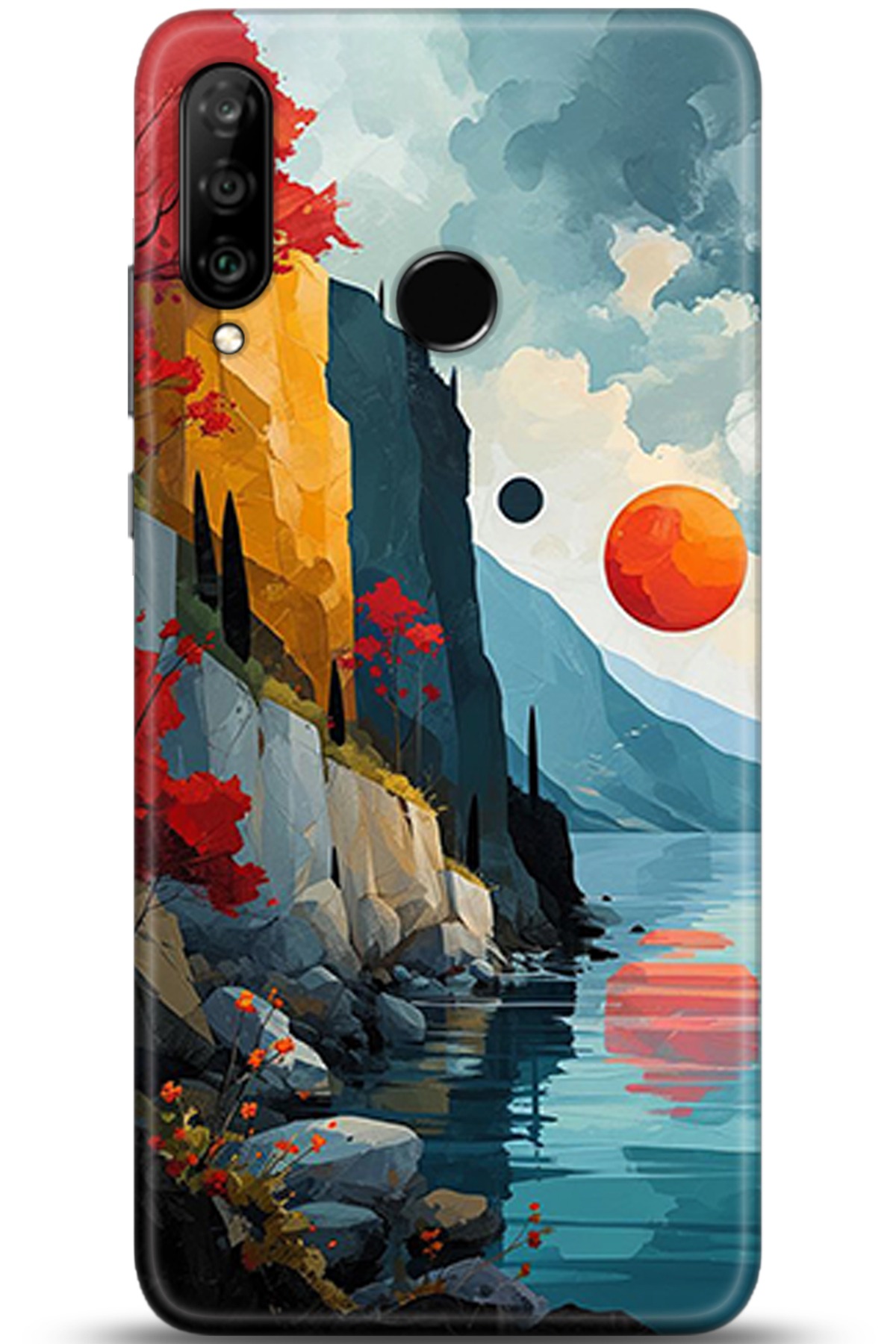 Huawei P30 Lite Uyumlu Kılıf HD Baskılı Kılıf - Followed Institution 5368