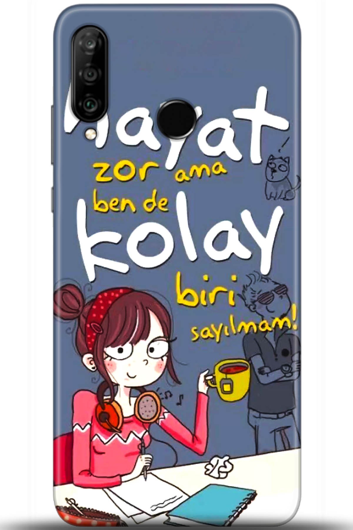 Huawei P30 Lite Uyumlu Kılıf HD Baskılı Kılıf - Followed Institution 5686