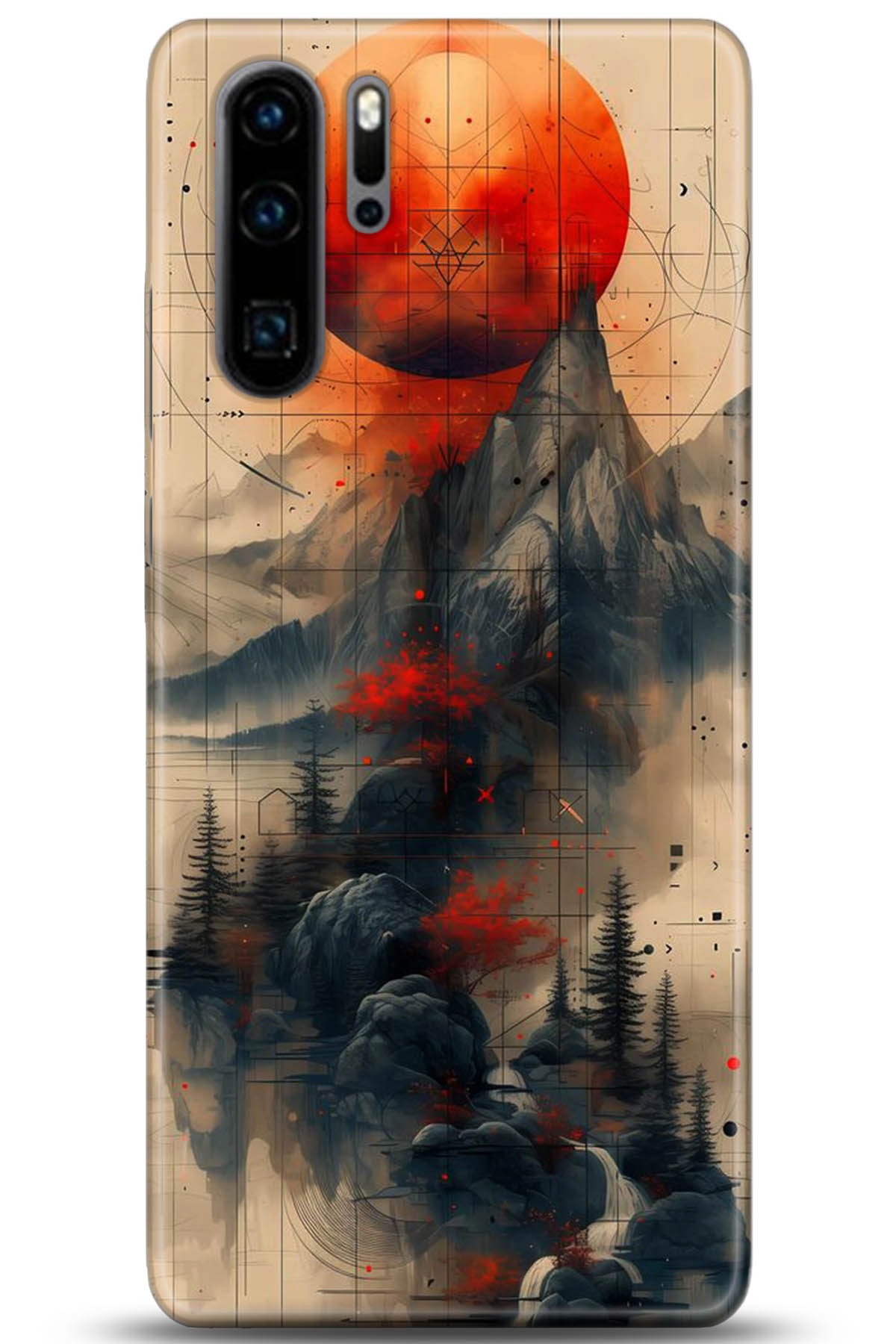 Huawei P30 Pro Uyumlu Kılıf HD Baskılı Kılıf - Followed Institution 5244