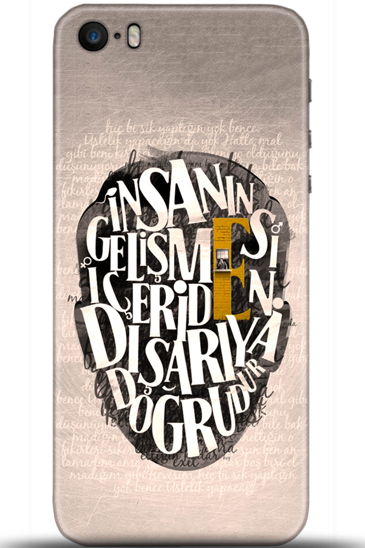 Apple iPhone 5S Uyumlu Kılıf HD Baskılı Kılıf - Followed Institution 5587