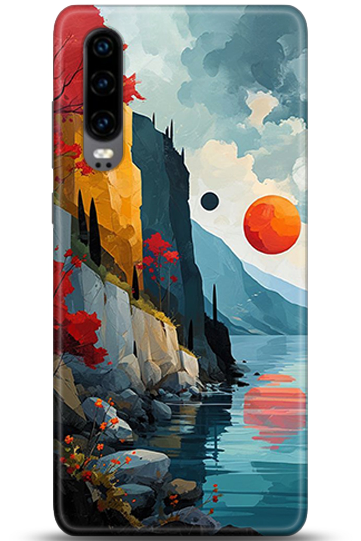 Huawei P30 Uyumlu Kılıf HD Baskılı Kılıf - Followed Institution 5368