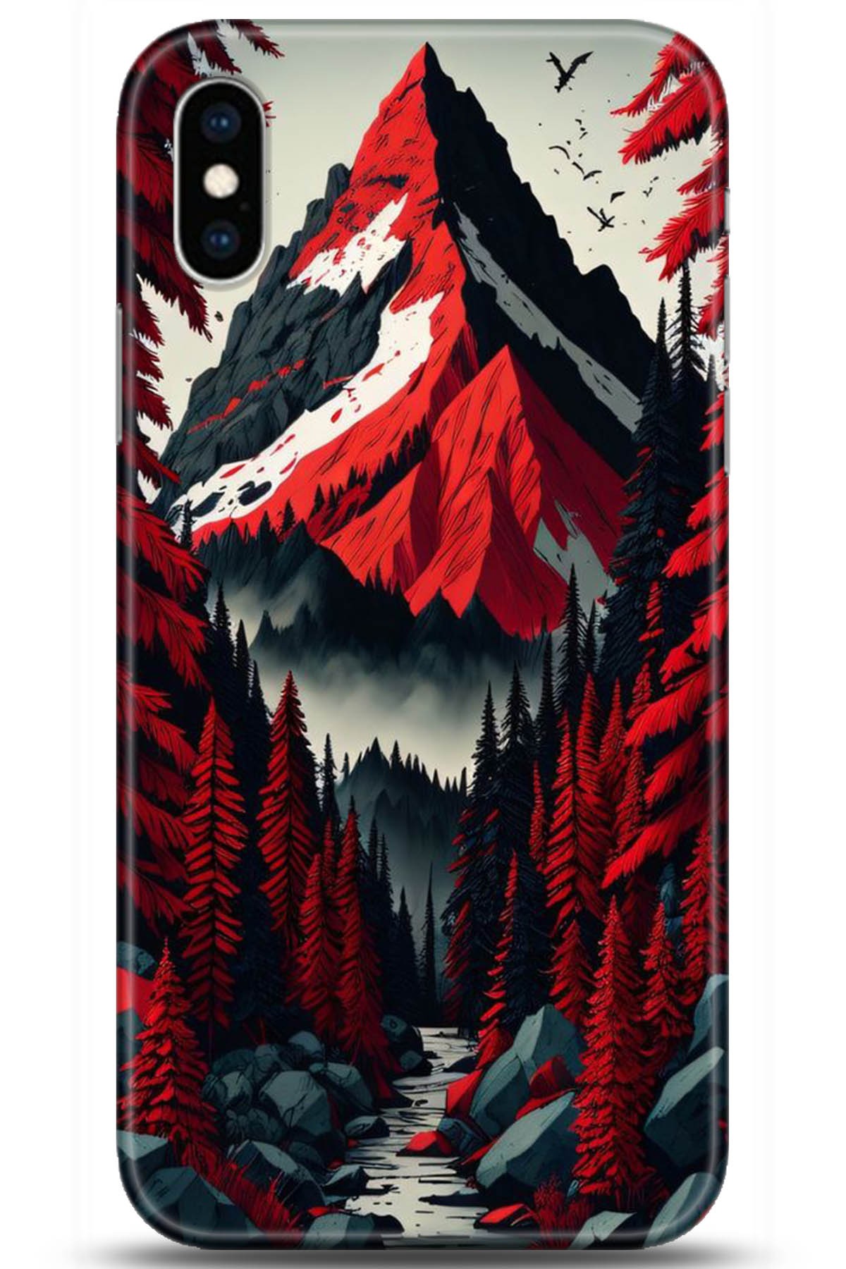 Apple iPhone X Uyumlu Kılıf HD Baskılı Kılıf - Followed Institution 5196