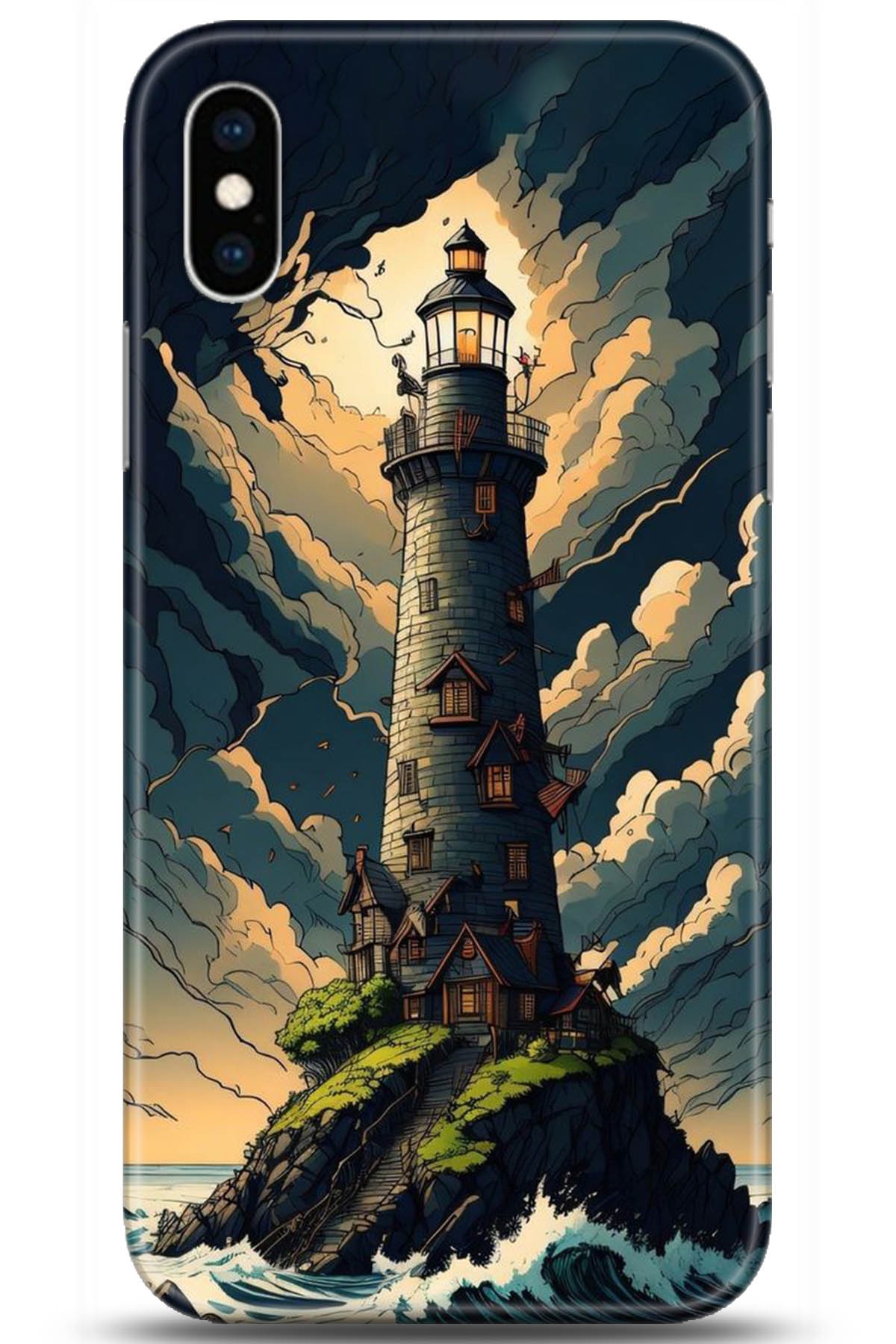 Apple iPhone X Uyumlu Kılıf HD Baskılı Kılıf - Followed Institution 5236