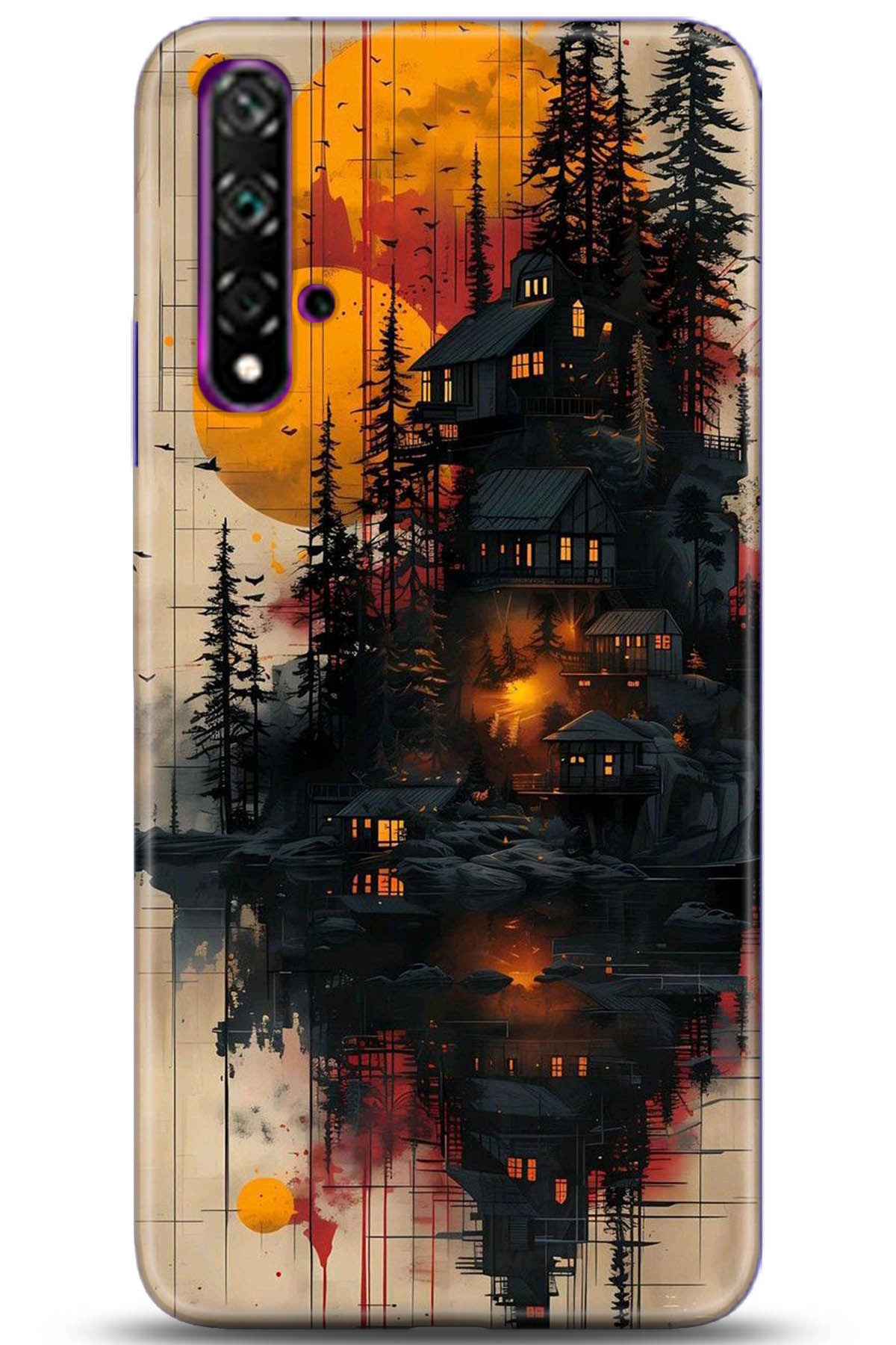 Huawei Nova 5T Uyumlu Kılıf HD Baskılı Kılıf - Followed Institution 5292