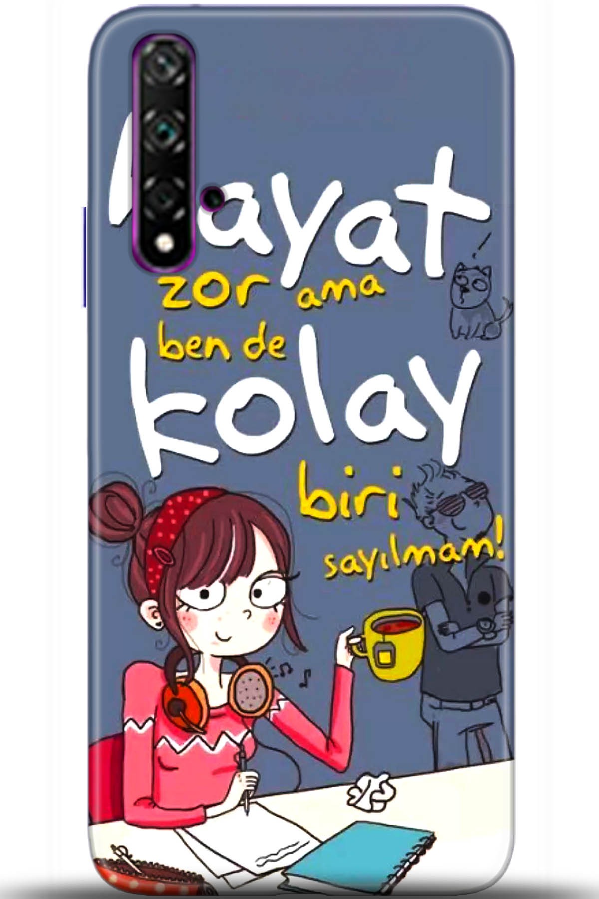 Huawei Nova 5T Uyumlu Kılıf HD Baskılı Kılıf - Followed Institution 5686