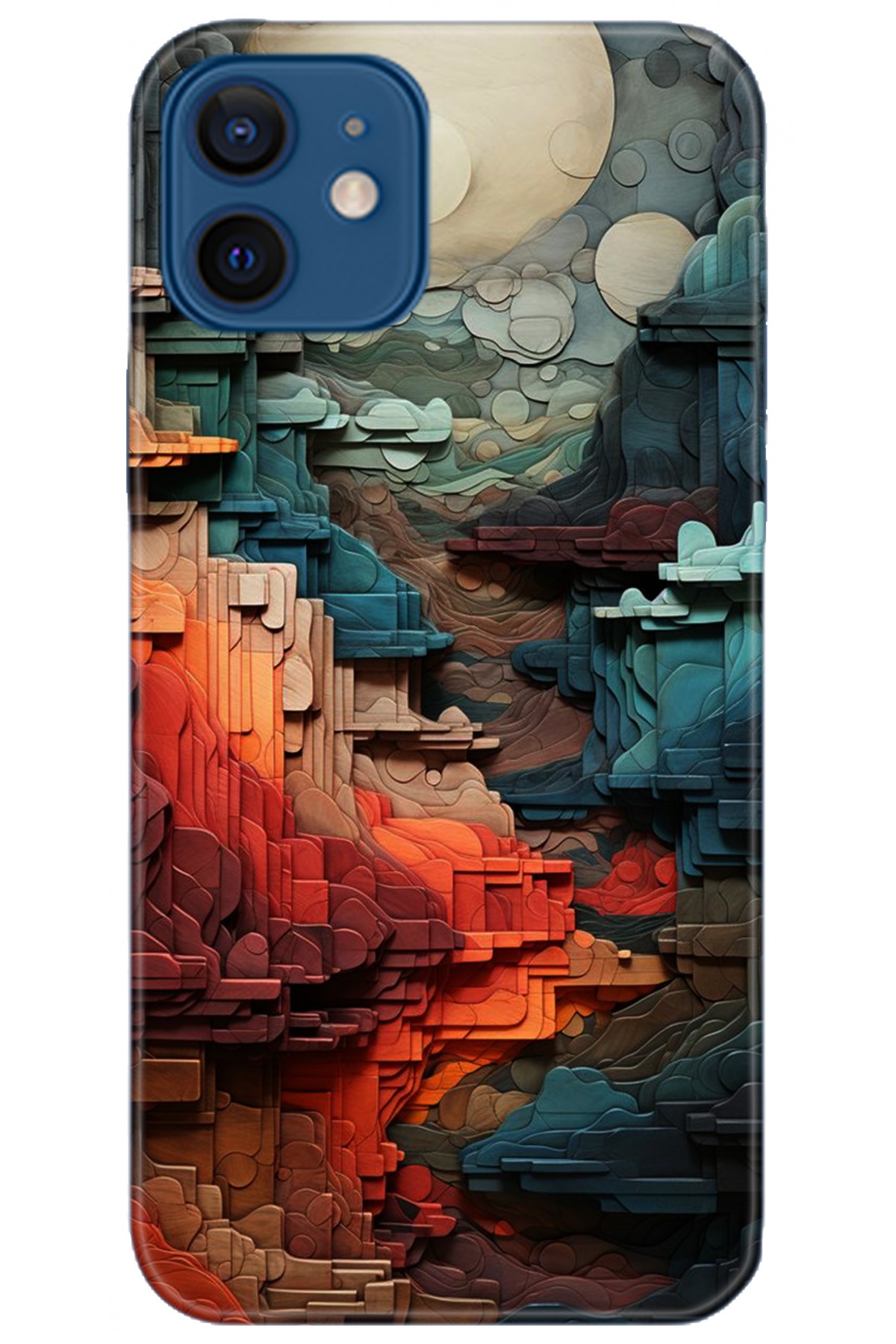 Apple iPhone 12 6.1inç Uyumlu Kılıf HD Baskılı Kılıf - Followed Institution 5218