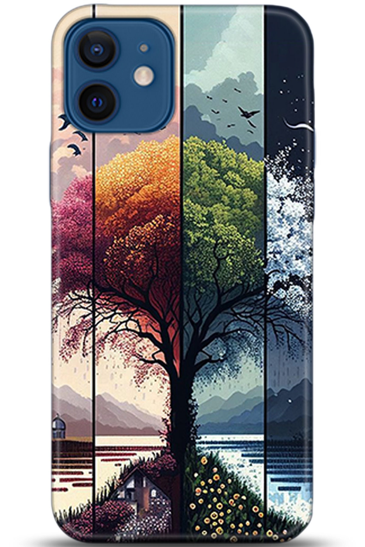 Apple iPhone 12 6.1inç Uyumlu Kılıf HD Baskılı Kılıf - Followed Institution 5369