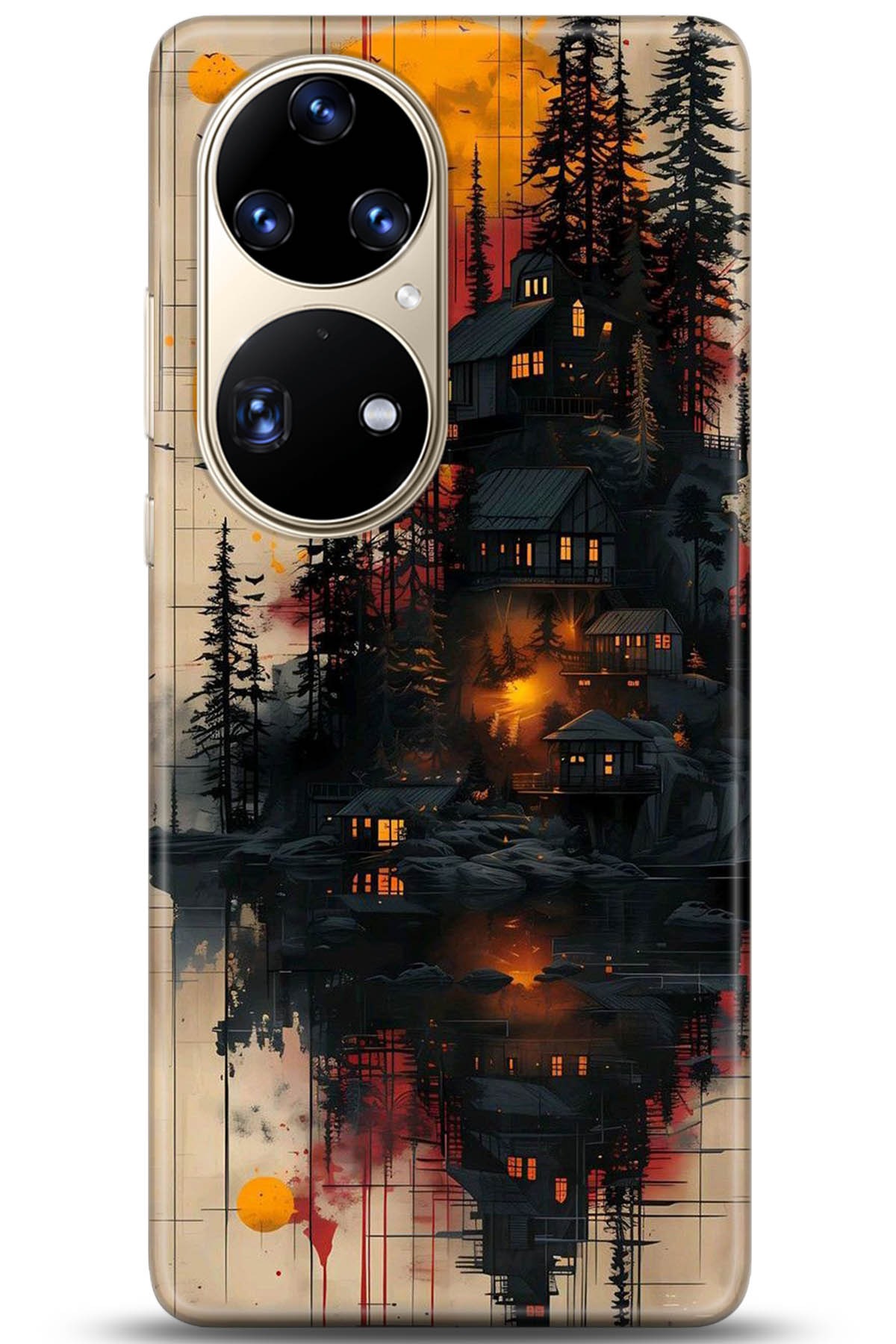 Huawei P50 Pro Uyumlu Kılıf HD Baskılı Kılıf - Followed Institution 5292